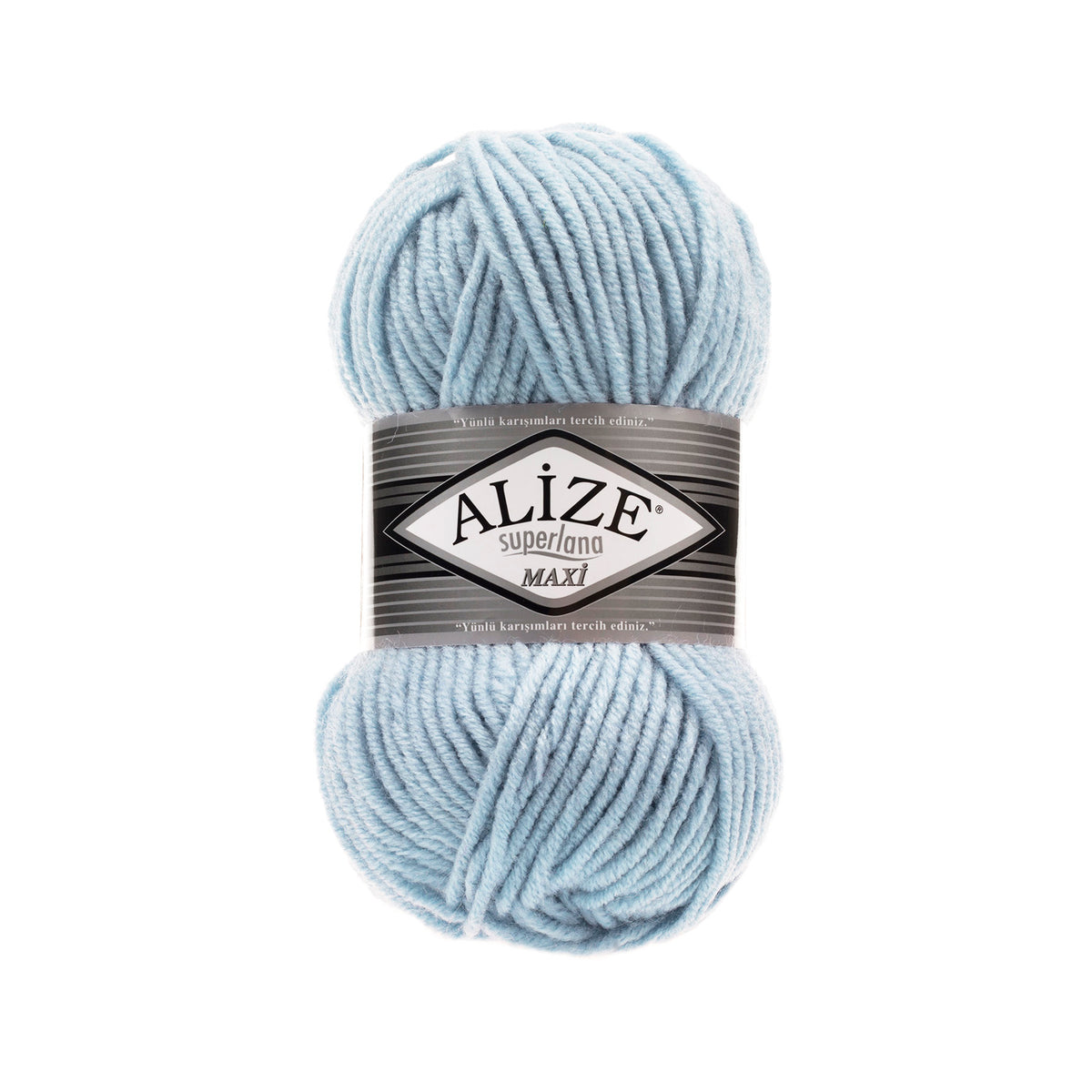 Alize Superlana Maxi 480 Ледяной голубой – толстая пряжа с шерстью