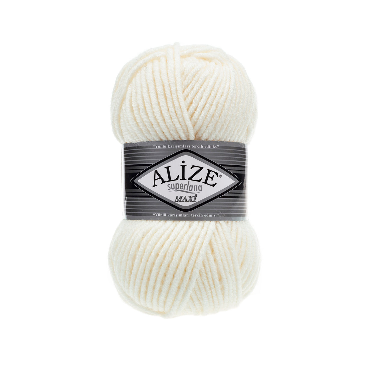 Alize Superlana Maxi 62 Ванильный – толстая пряжа с шерстью
