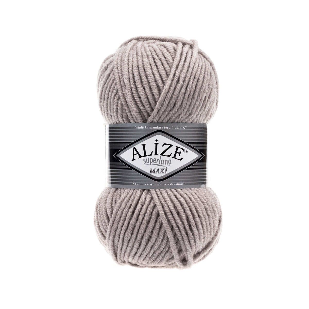Alize Superlana Maxi 652 Серебристый – толстая пряжа с шерстью