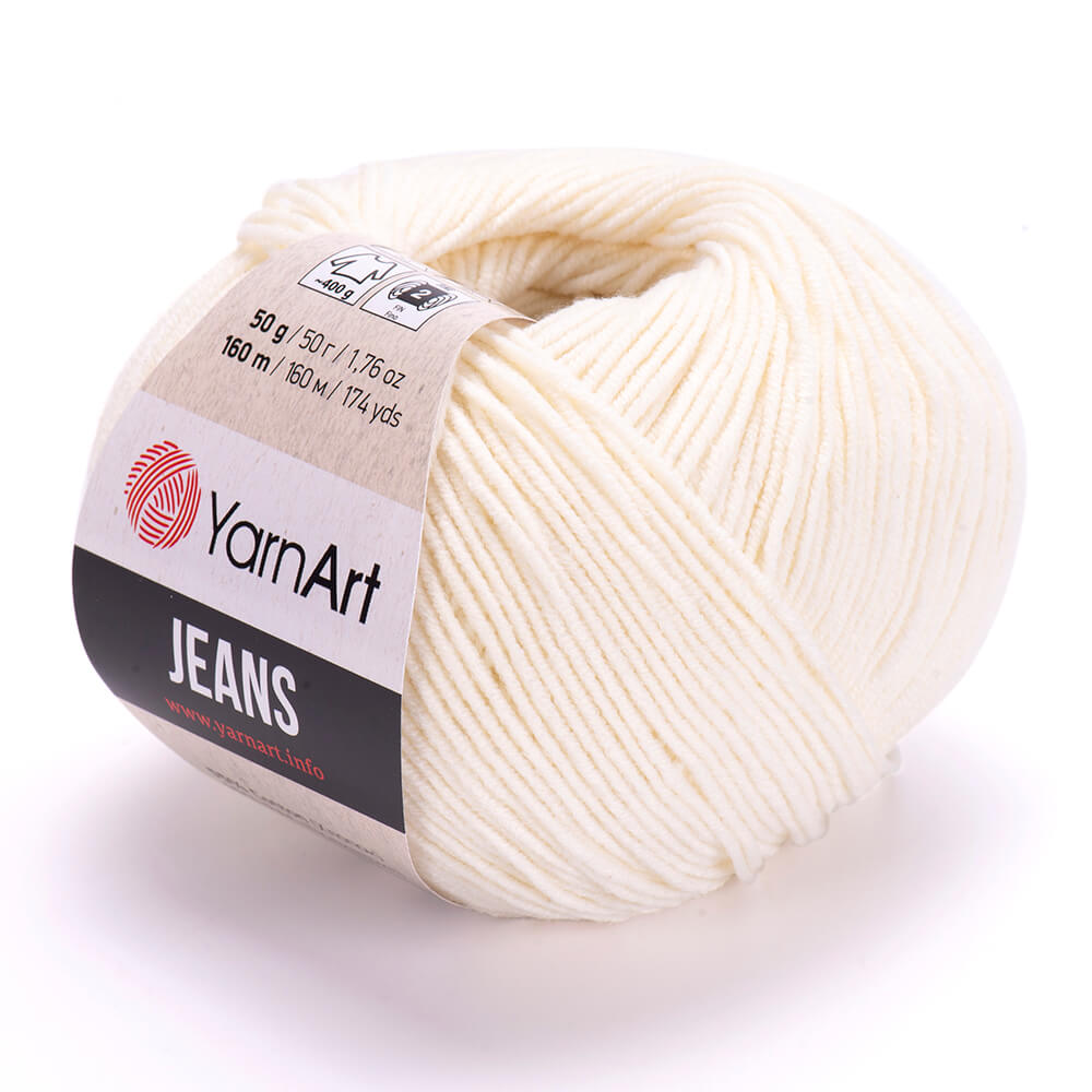 YarnArt Jeans 03 Кремовый – хлопковая пряжа для амигуруми