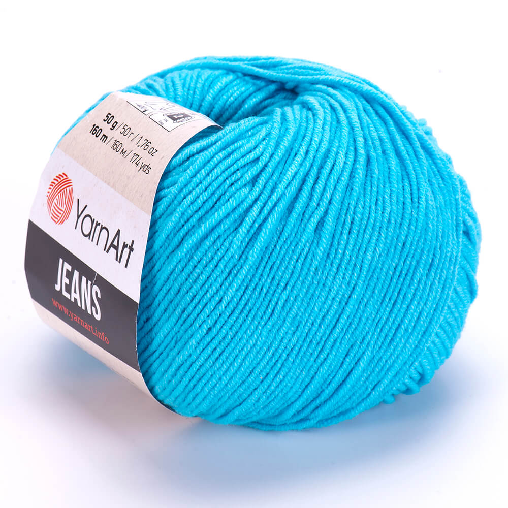 YarnArt Jeans 33 Бирюзовый – хлопковая пряжа для амигуруми