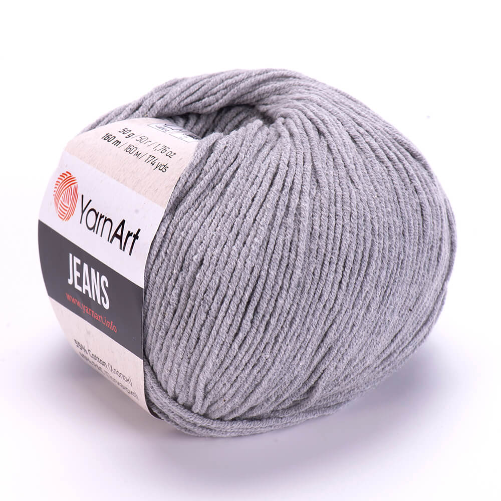 YarnArt Jeans 46 Серый – хлопковая пряжа для амигуруми