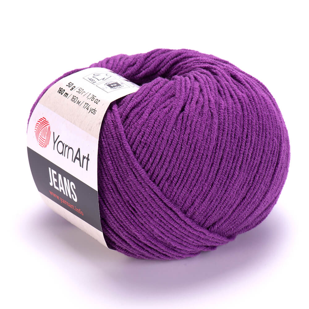 YarnArt Jeans 50 Пурпурный – хлопковая пряжа для амигуруми