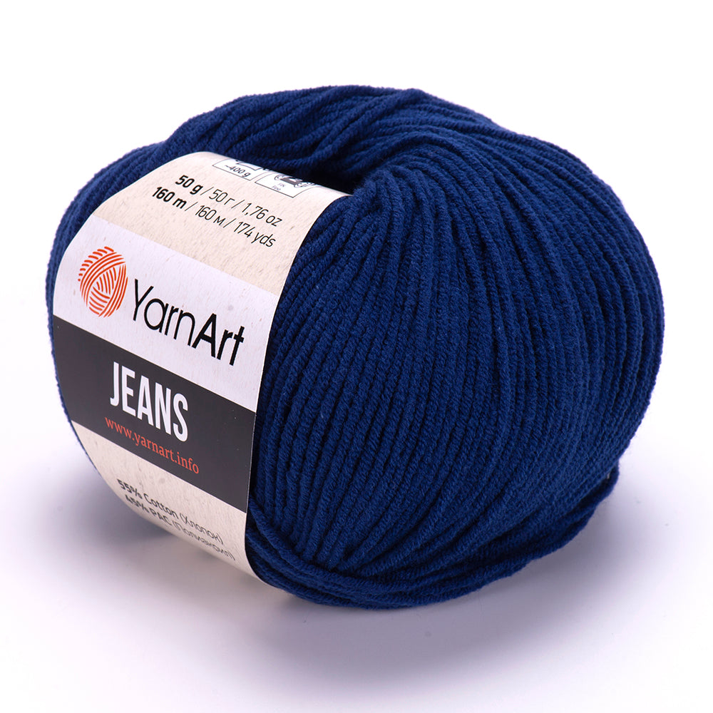 YarnArt Jeans 54 Индиго – хлопковая пряжа для амигуруми