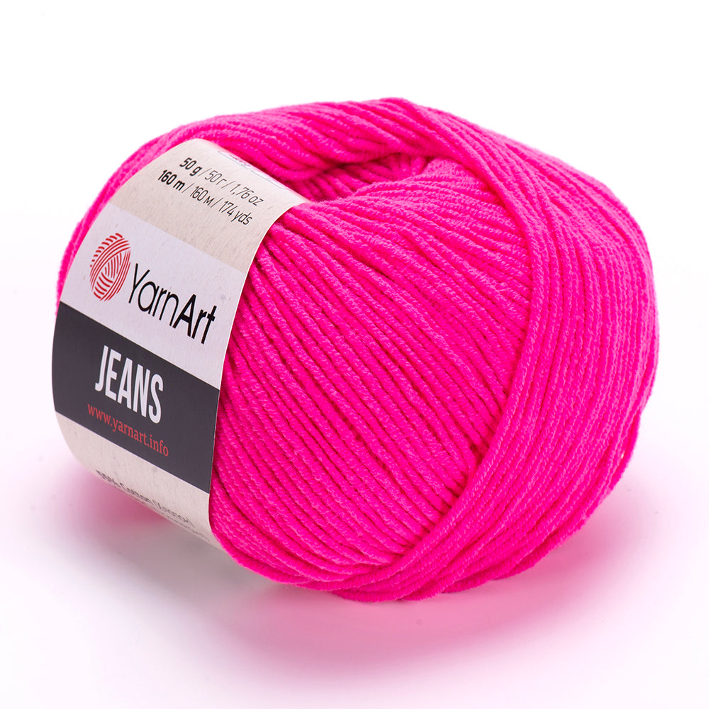 YarnArt Jeans 59 Фуксия – хлопковая пряжа для амигуруми