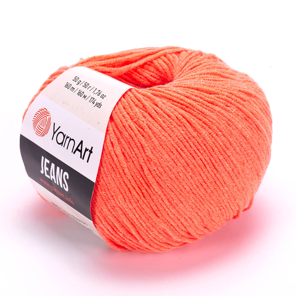 YarnArt Jeans 61 Коралловый – хлопковая пряжа для амигуруми