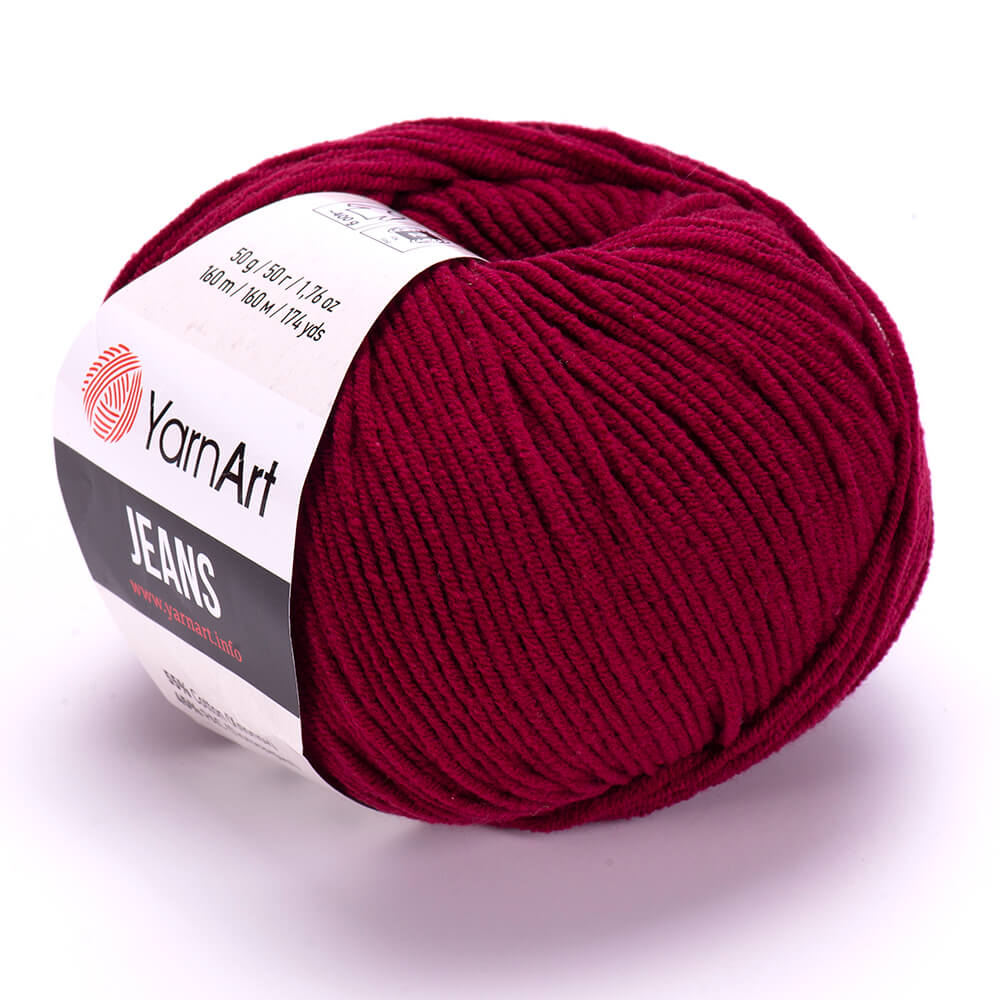YarnArt Jeans 66 Винный – хлопковая пряжа для амигуруми