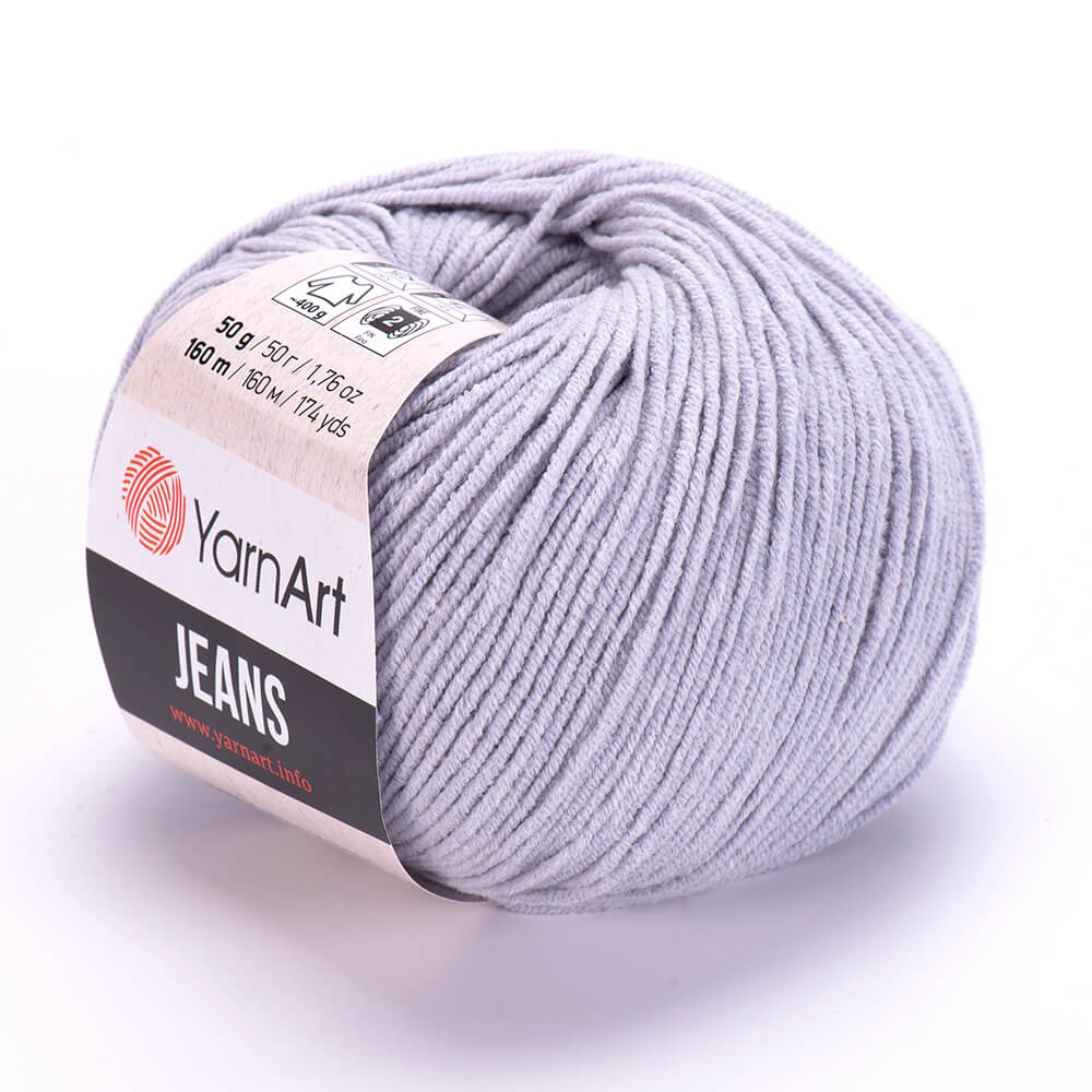 YarnArt Jeans 80 Светло-серый – хлопковая пряжа для амигуруми