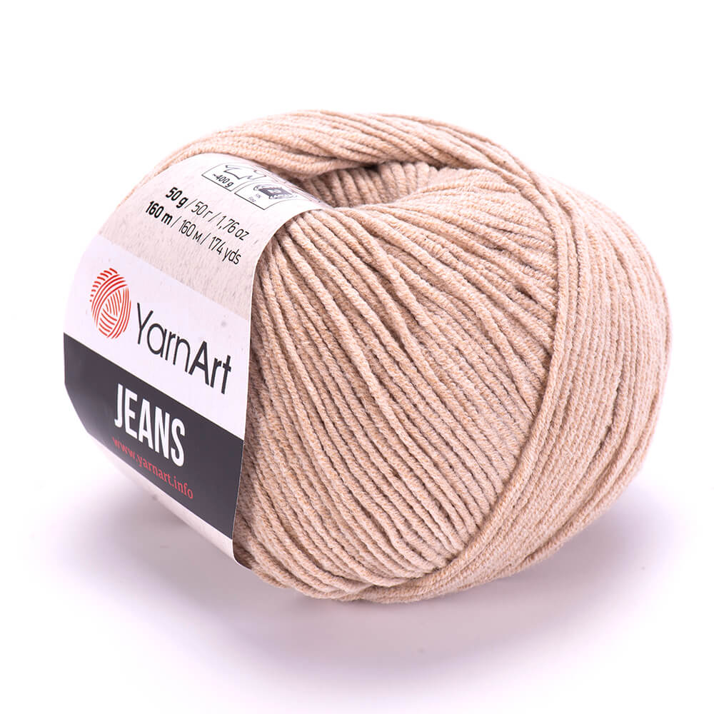 YarnArt Jeans 87 Бежевый – хлопковая пряжа для амигуруми