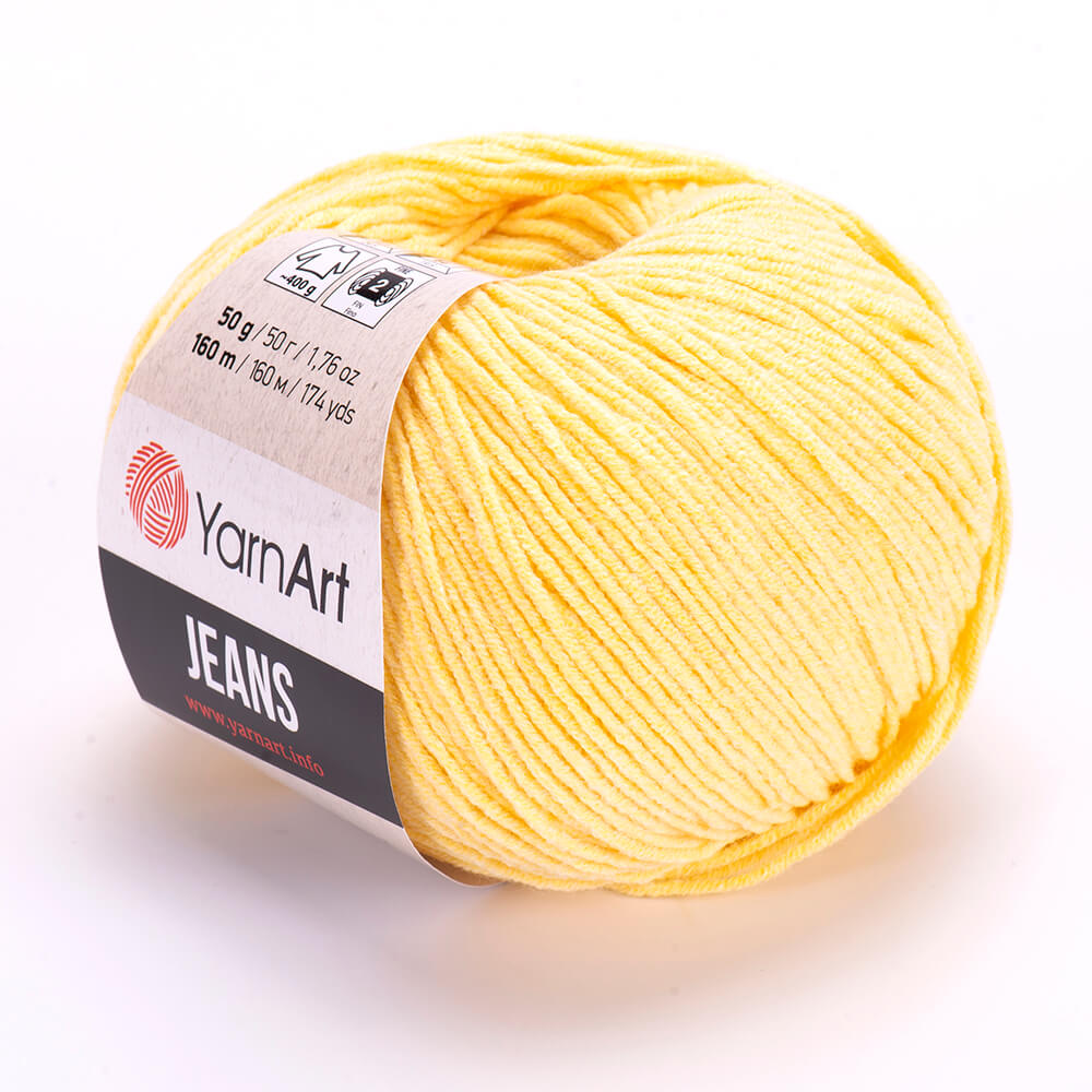 YarnArt Jeans 88 Светло-жёлтый – хлопковая пряжа для амигуруми