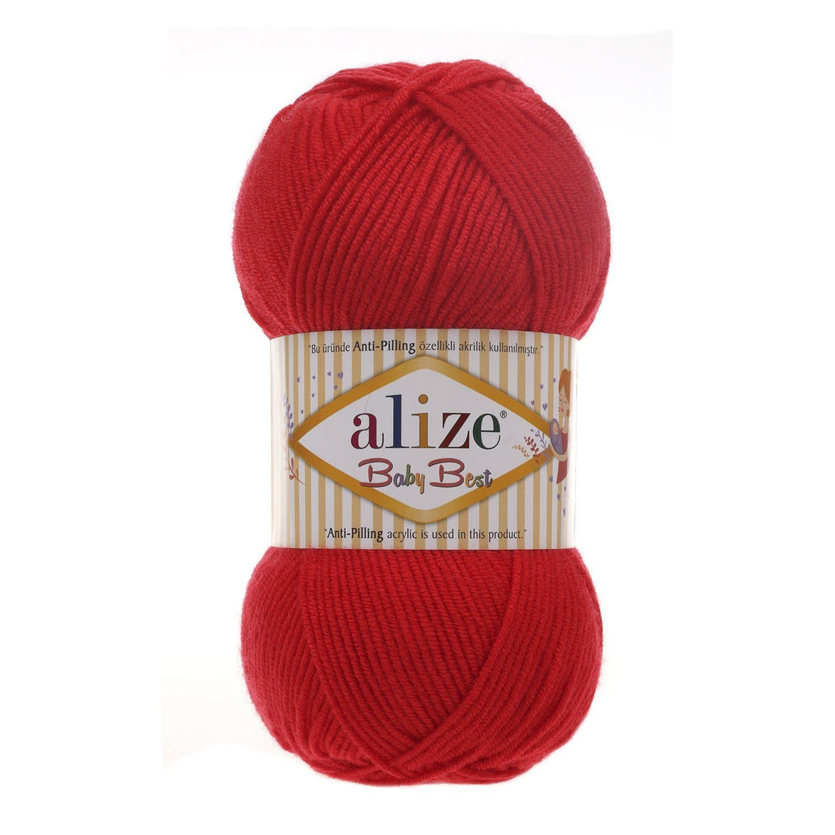 Alize Baby Best 56 Punane – bambusega beebilõng
