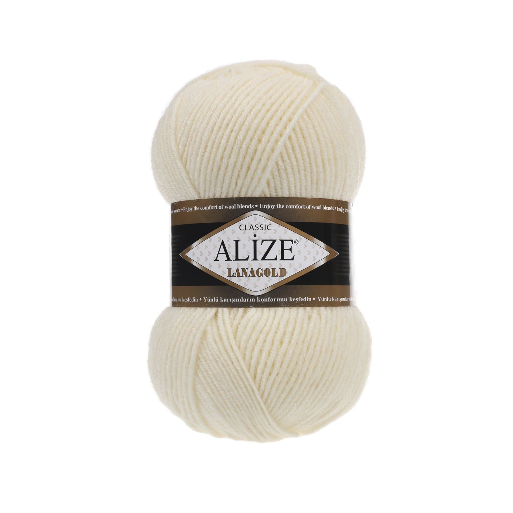 Alize Lanagold Classic 1 Кремовый – шерсть с акрилом