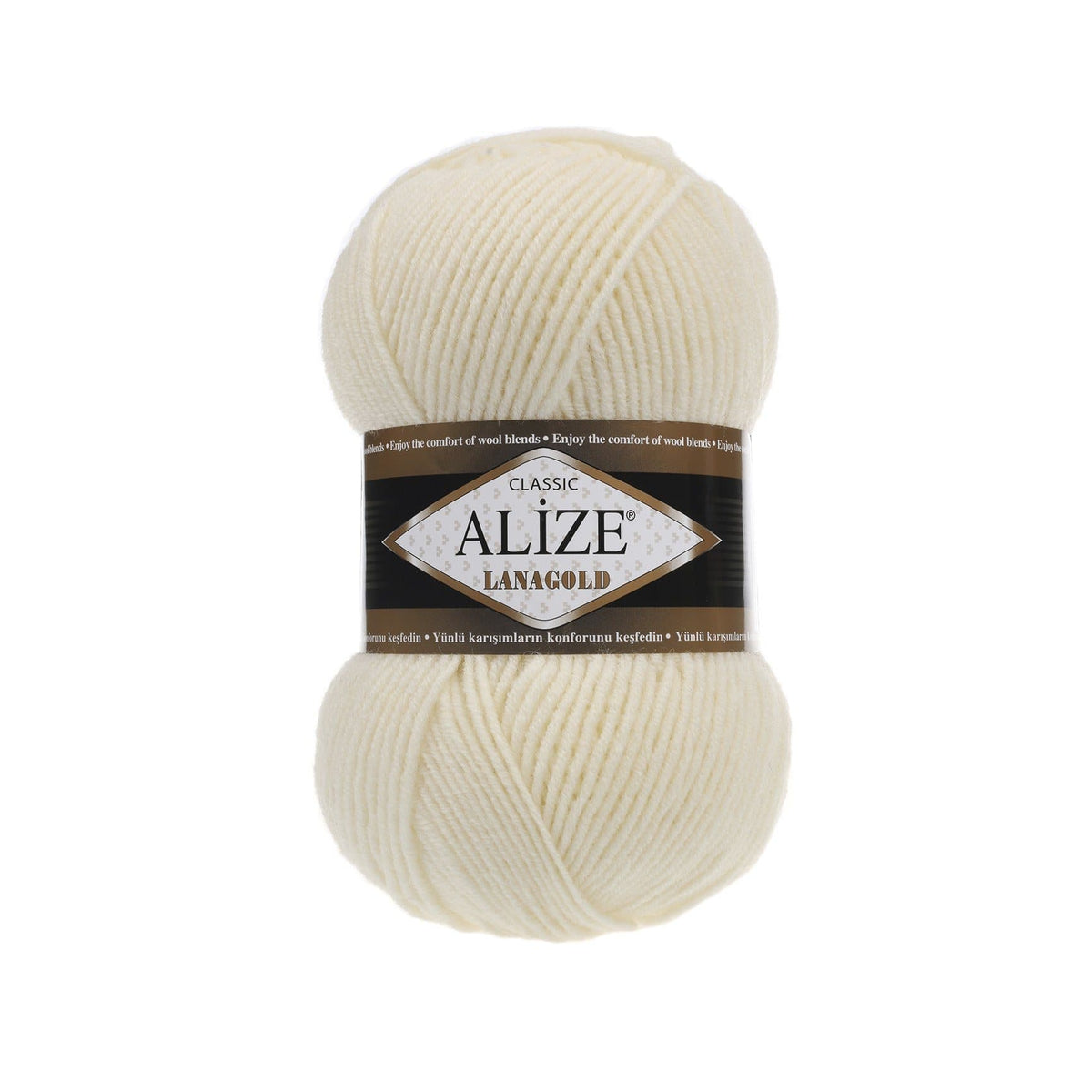 Alize Lanagold Classic 1 Кремовый – шерсть с акрилом
