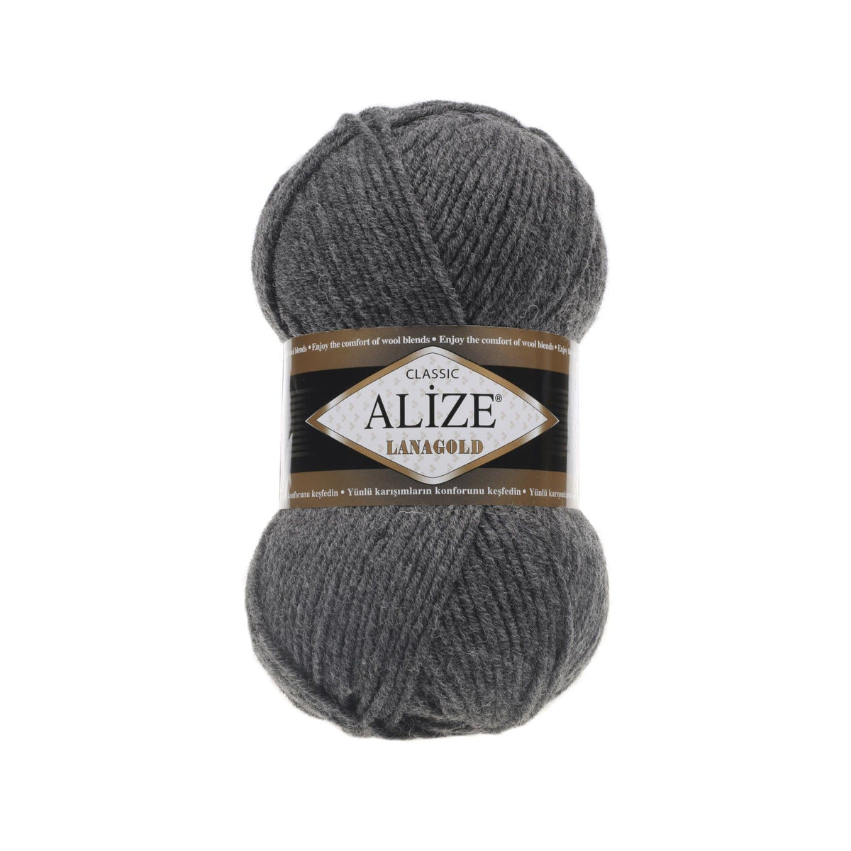 Alize Lanagold Classic 182 Тёмно-серый меланж – шерсть с акрилом