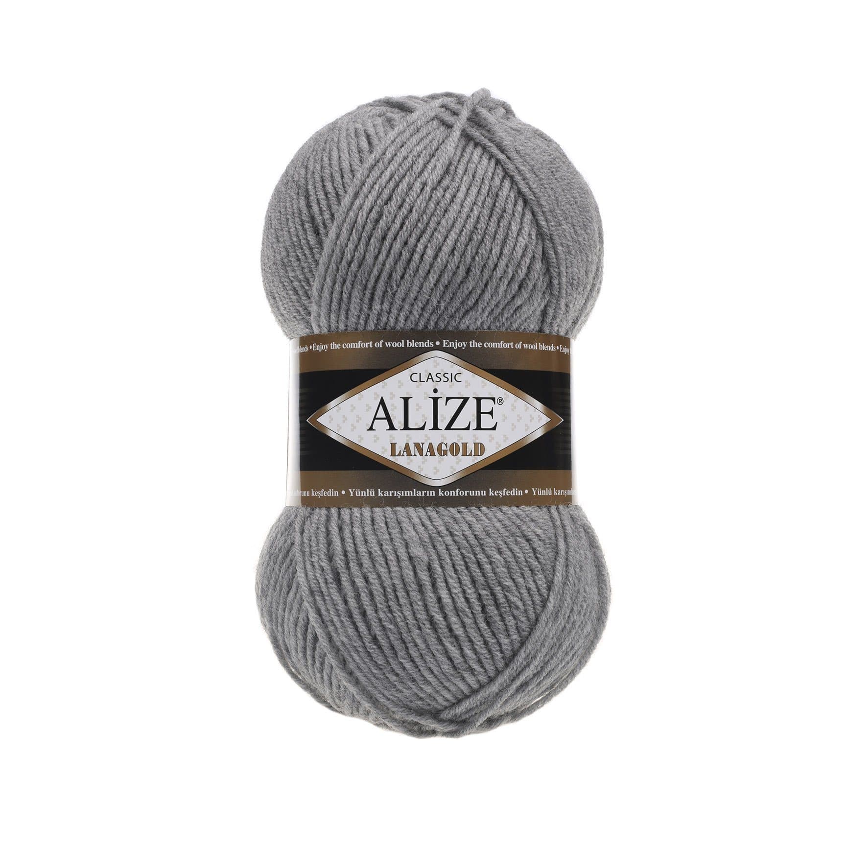 Alize Lanagold Classic 21 Серый меланж – шерсть с акрилом
