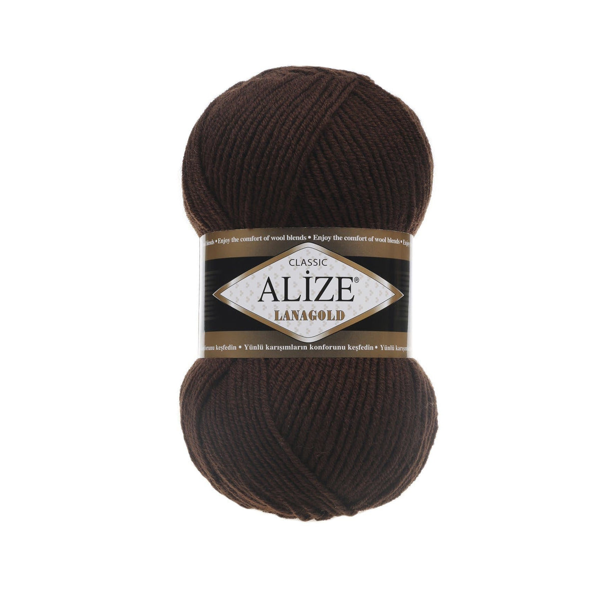 Alize Lanagold Classic 26 Коричневый – шерсть с акрилом