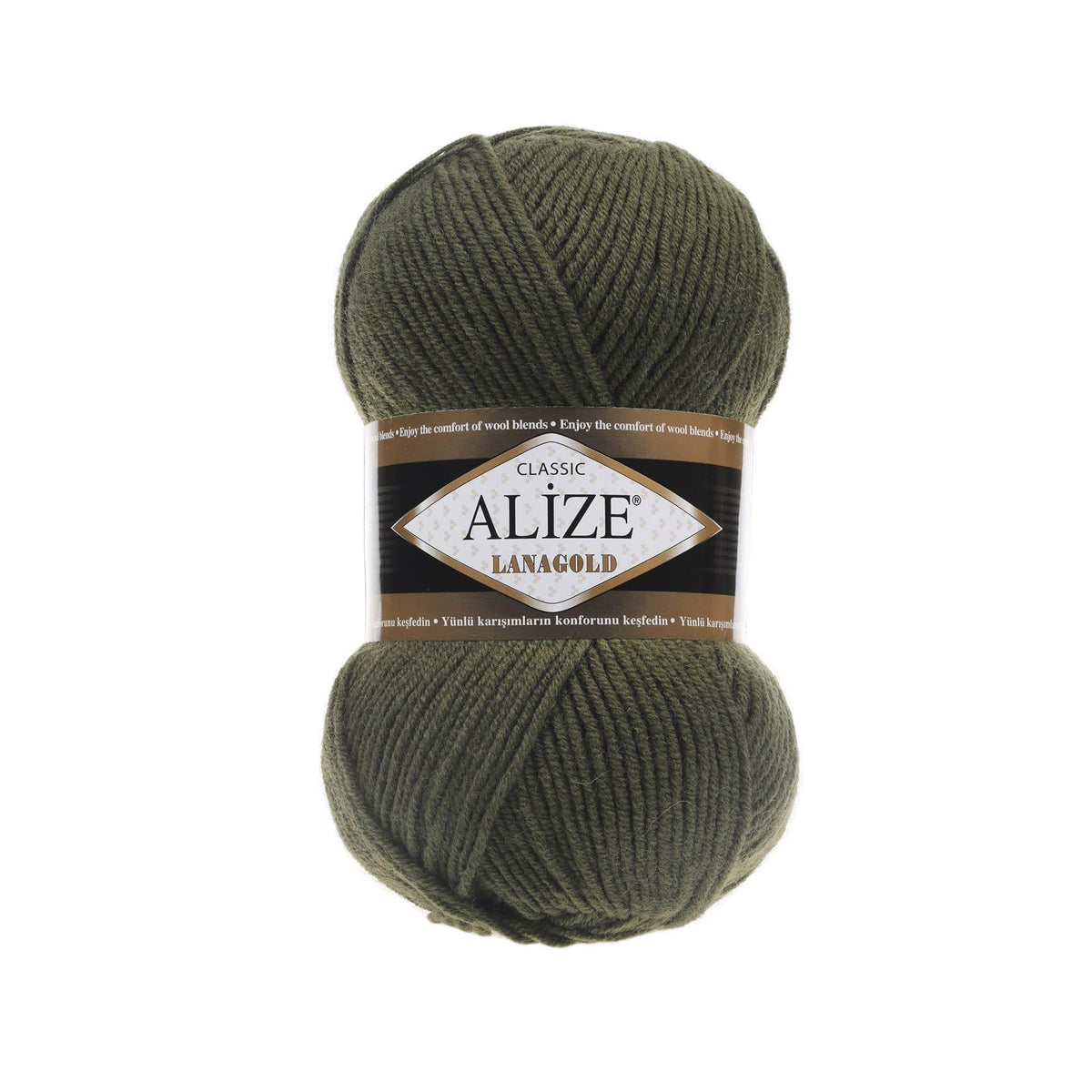 Alize Lanagold Classic 29 Тёмно-оливковый – шерсть с акрилом