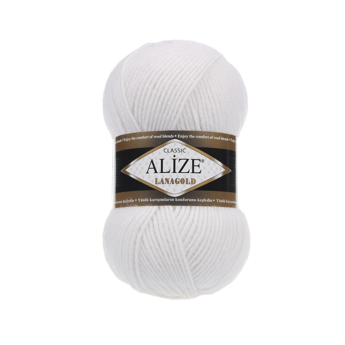 Alize Lanagold Classic 55 Белый – шерсть с акрилом