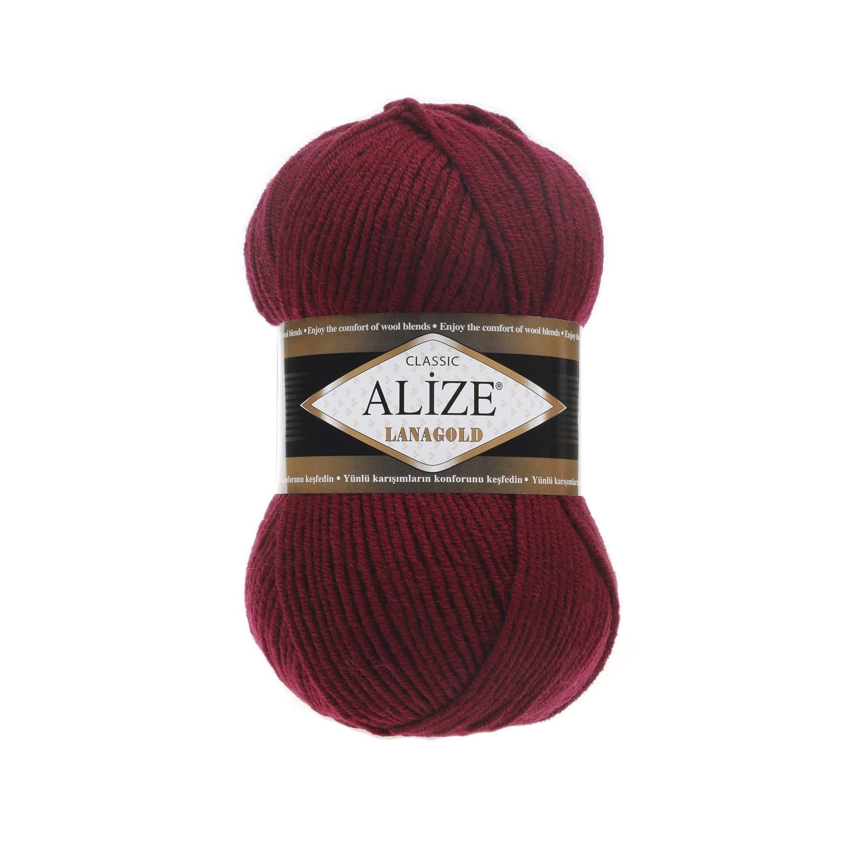 Alize Lanagold Classic 57 Бордовый – шерсть с акрилом