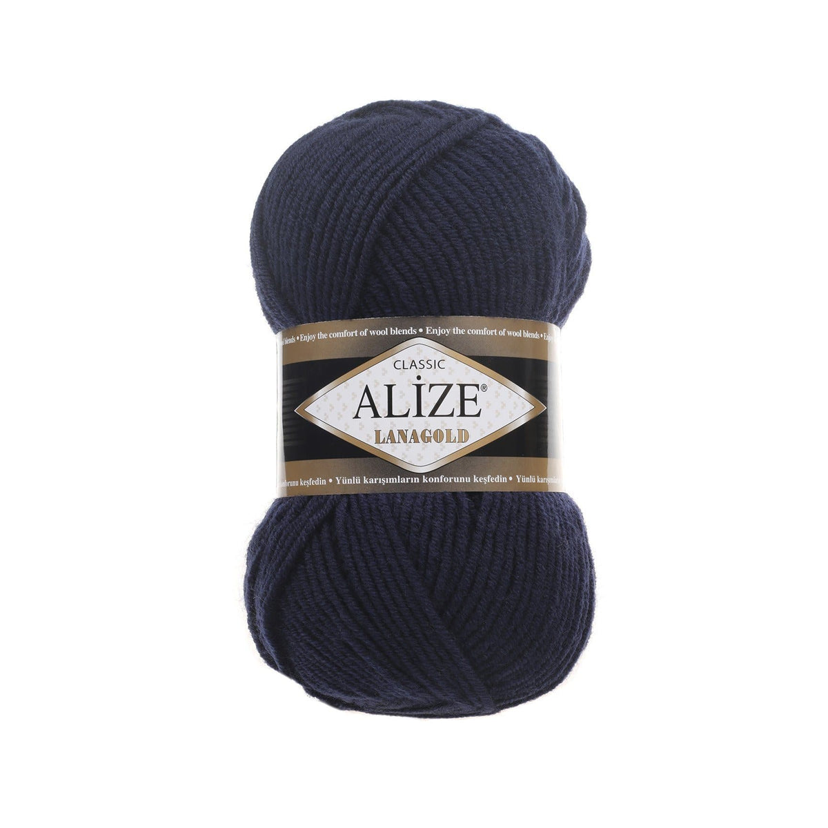 Alize Lanagold Classic 58 Тёмно-синий – шерсть с акрилом