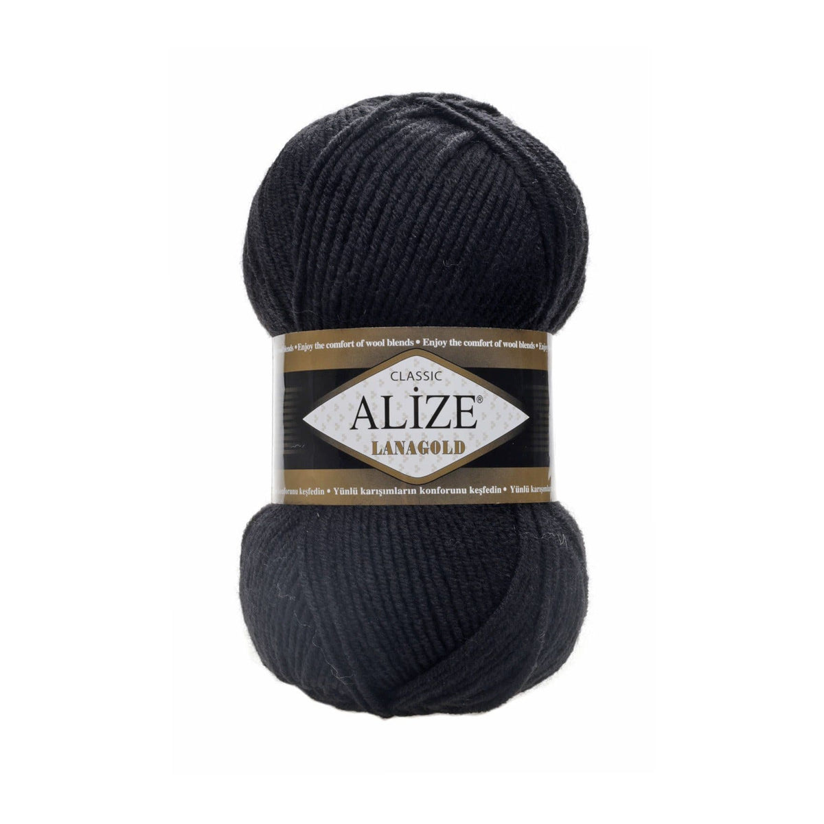 Alize Lanagold Classic 60 Чёрный – шерсть с акрилом