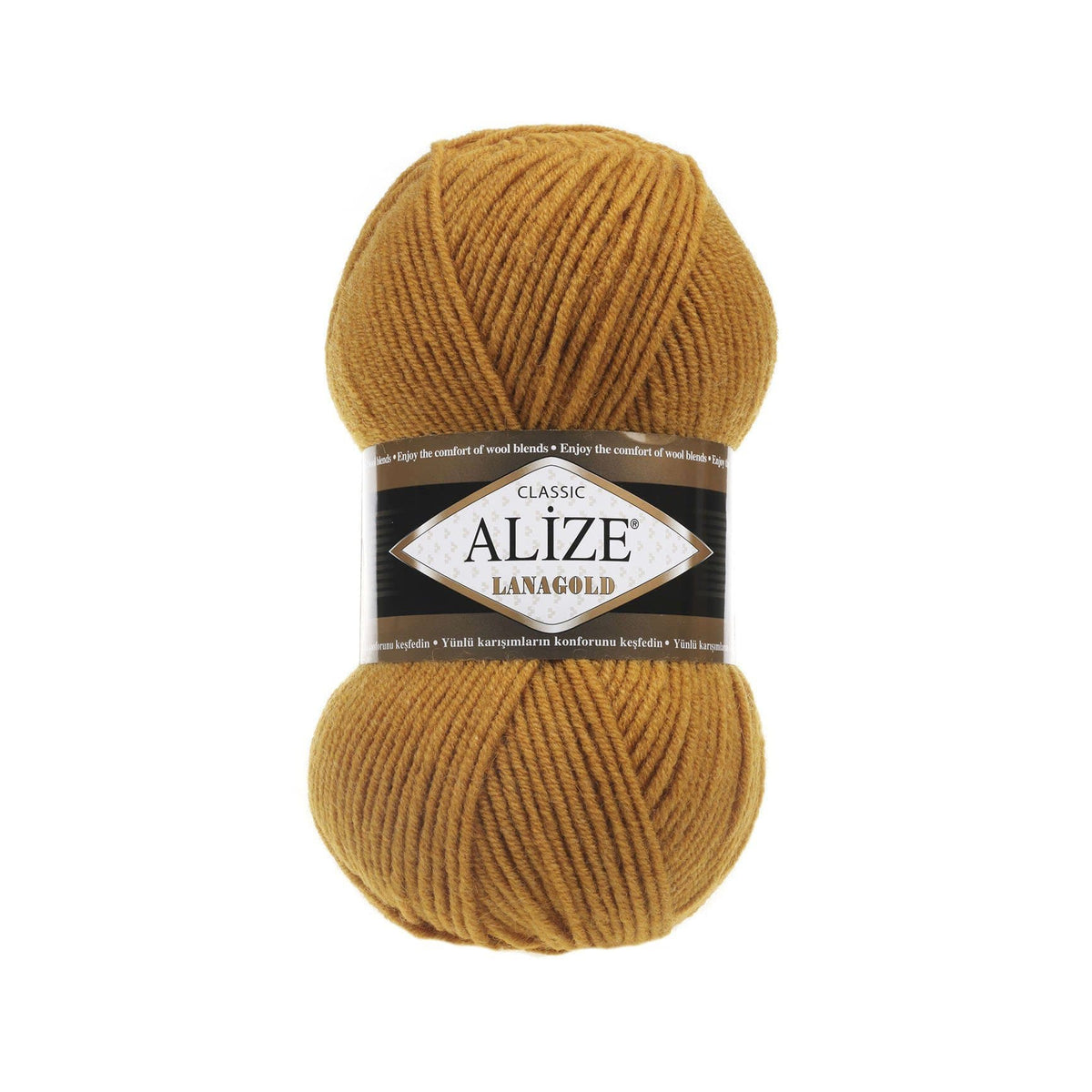 Alize Lanagold Classic 645 Горчичный – шерсть с акрилом