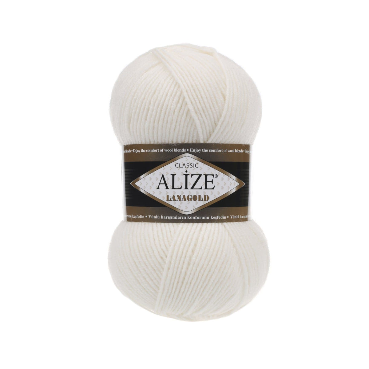 Alize Lanagold Classic 450 Белый – шерсть с акрилом