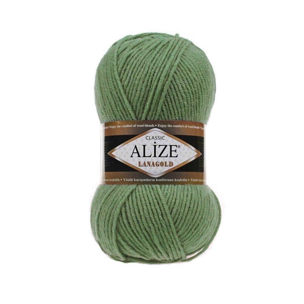 Alize Lanagold Classic 180 Серо-зелёный – шерсть с акрилом