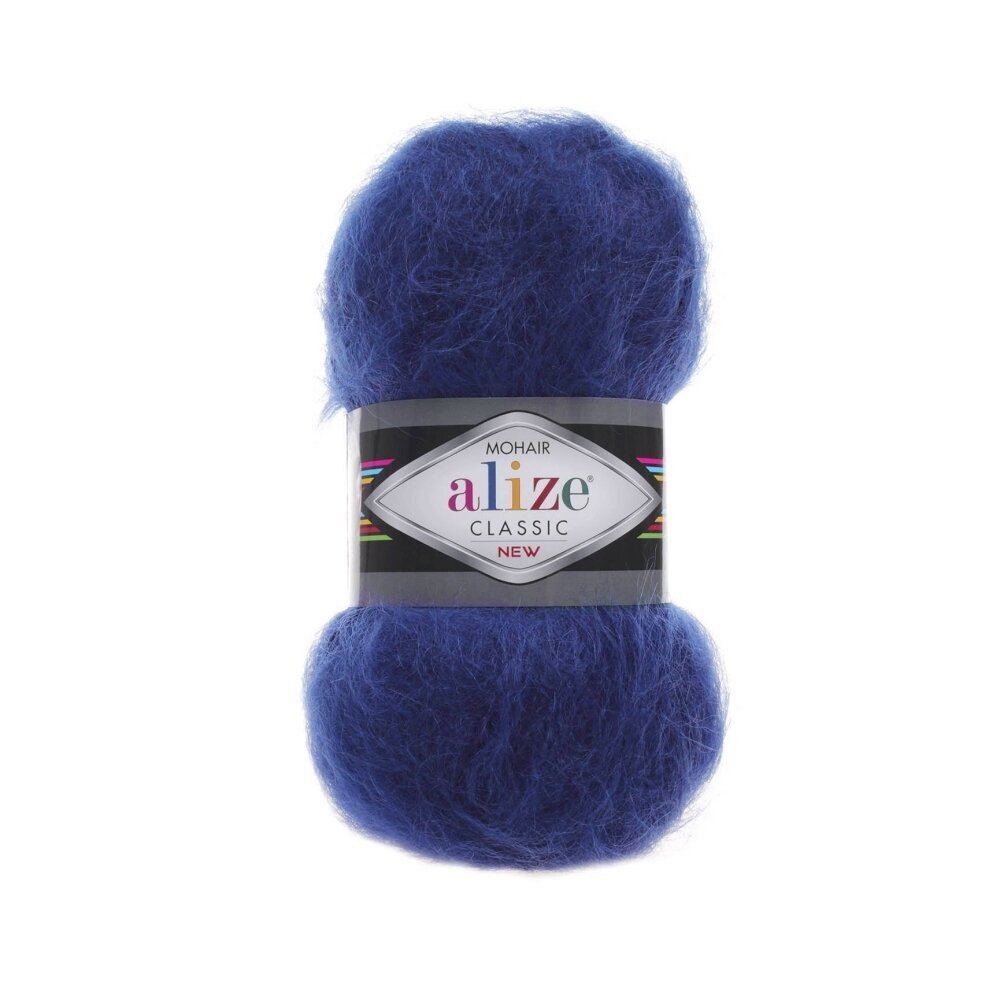 Alize Mohair Classic 409 Indigo – akrilo siūlai su moheriu ir vilna