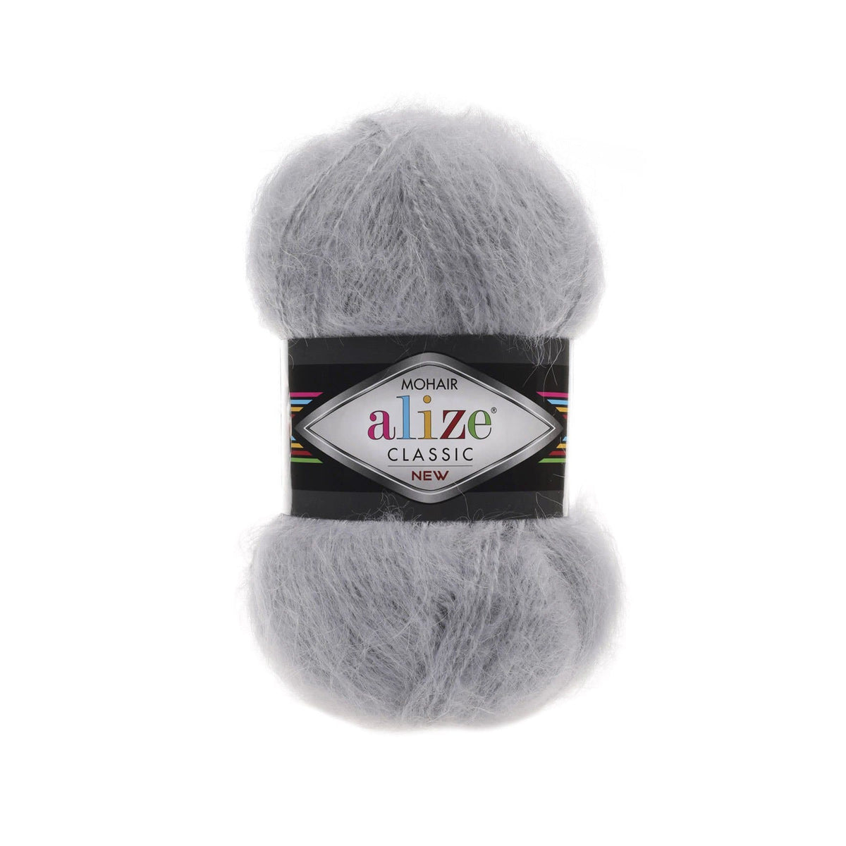 Alize Mohair Classic 21 Pilka melanžinė – akrilo siūlai su moheriu ir vilna