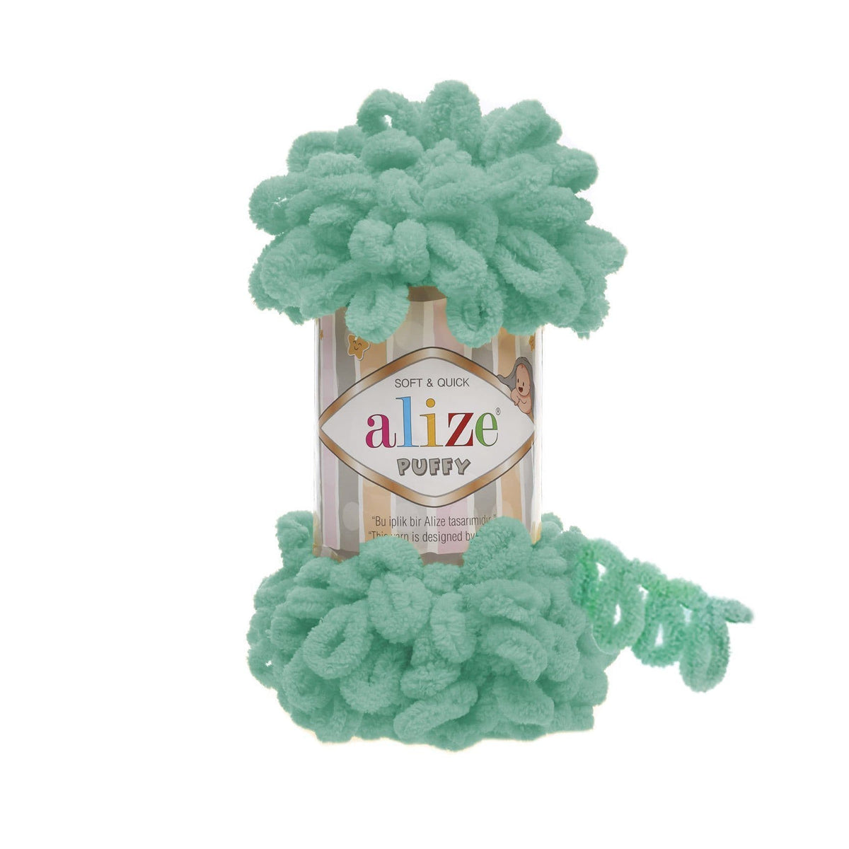 Alize Puffy 490 Nefrīta – dzija ar cilpām