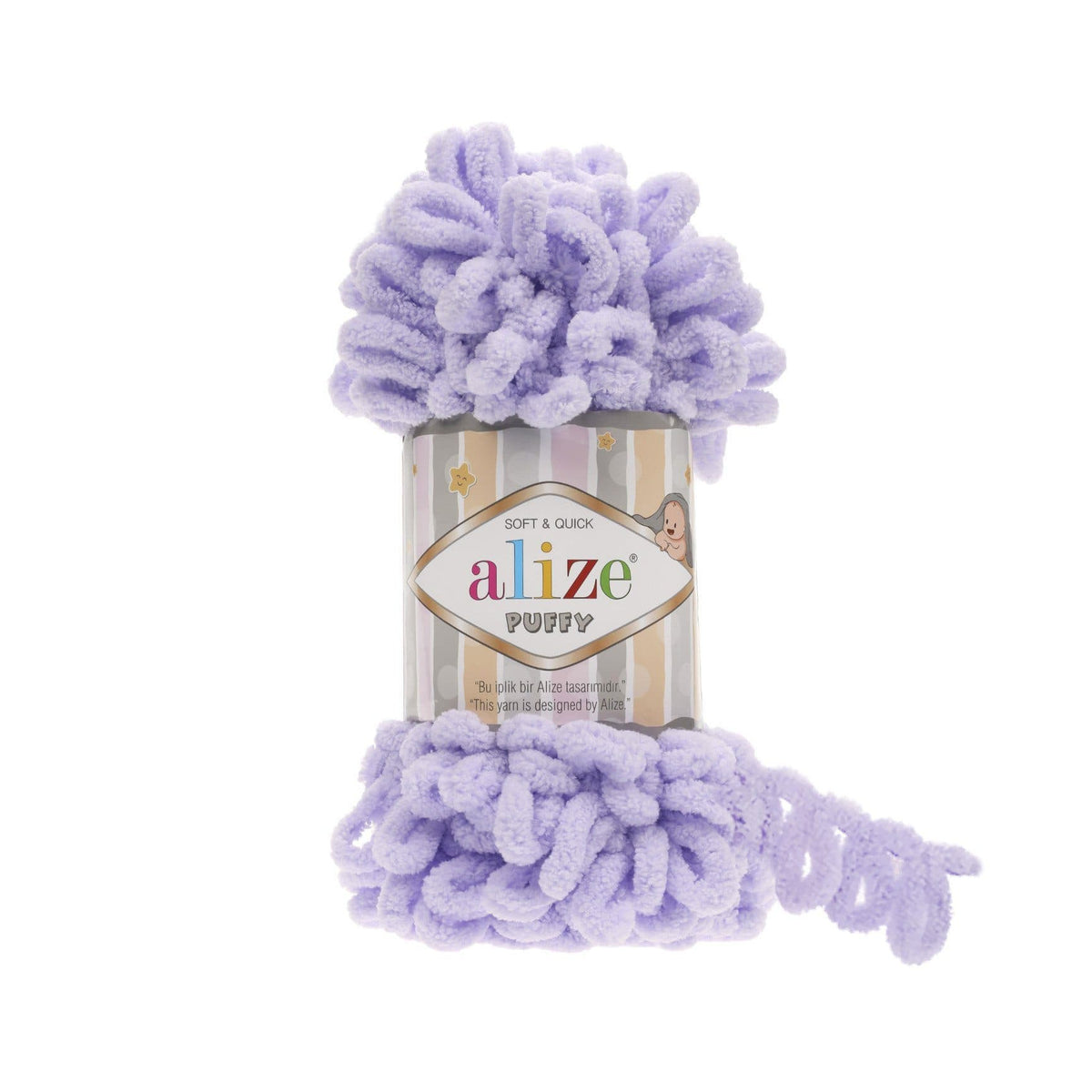 Alize Puffy 146 Lavandas – dzija ar cilpām
