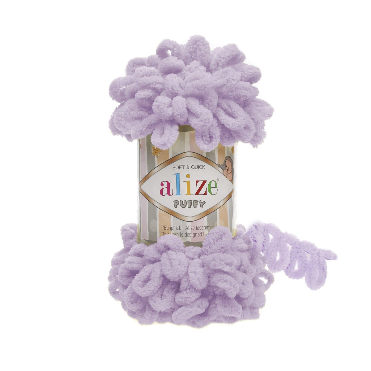 Alize Puffy 27 Lavandas – dzija ar cilpām