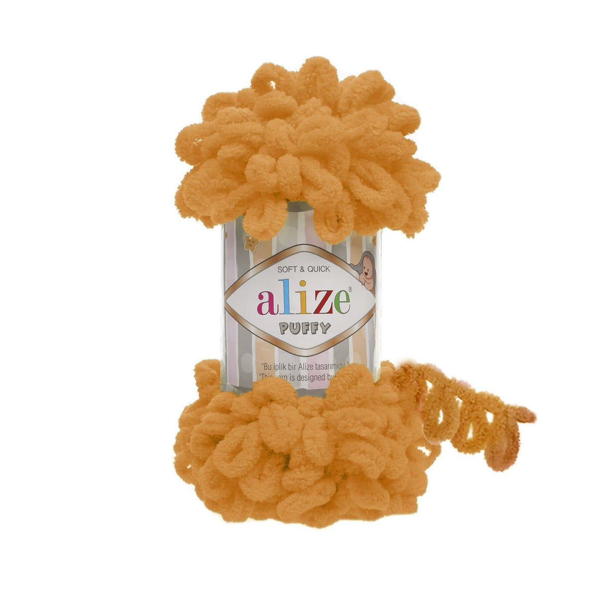 Alize Puffy 336 Safrāna – dzija ar cilpām