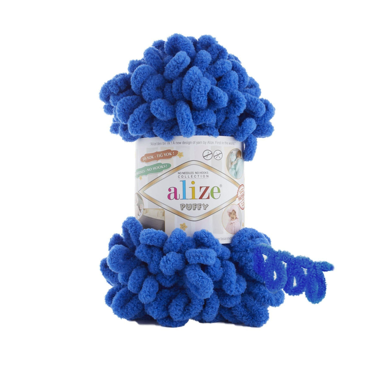 Alize Puffy 141 Karaliski zila – dzija ar cilpām