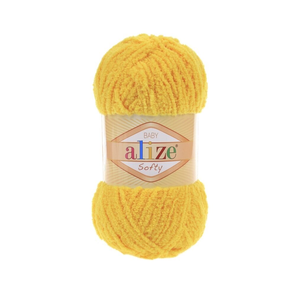 Alize Softy Baby 216 Jaune – fil peluche bébé