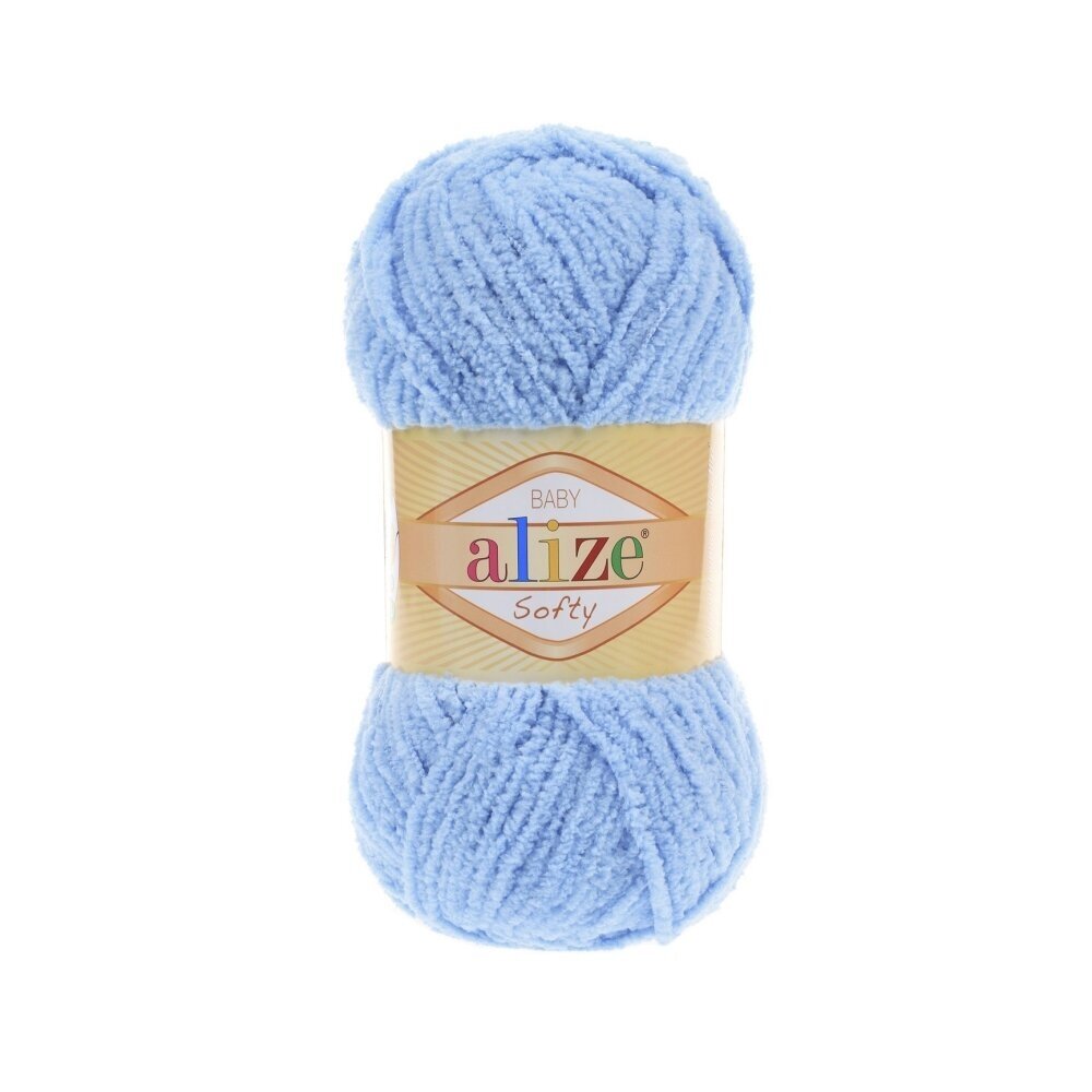 Alize Softy Baby 40 Bleu poudré – fil peluche bébé