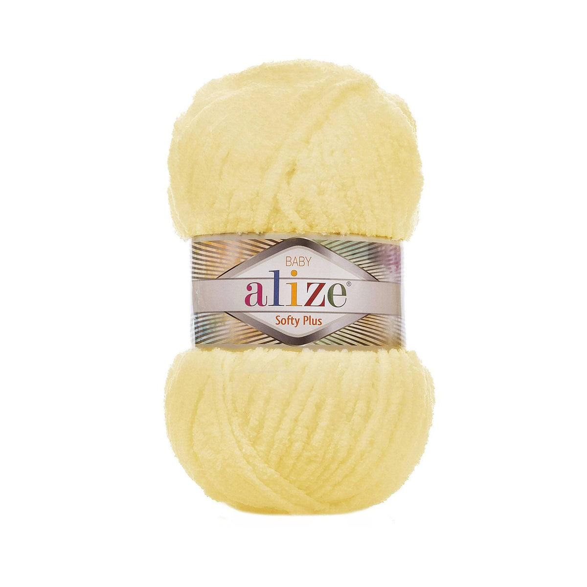 Alize Softy Plus 13 Ljusgul – mjukt frottéliknande garn
