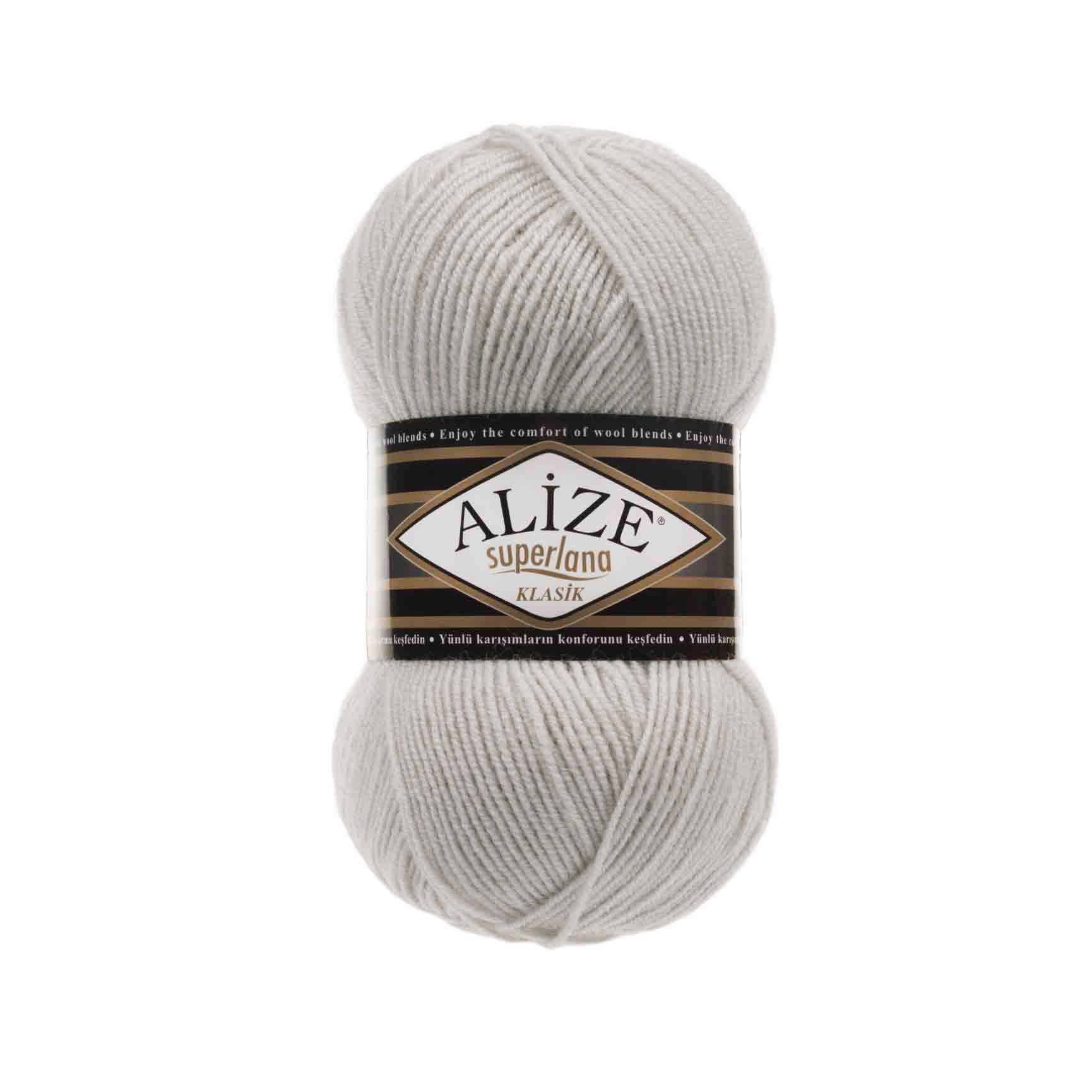 Alize Superlana Klasik Superlana Light Grey Melange (208)