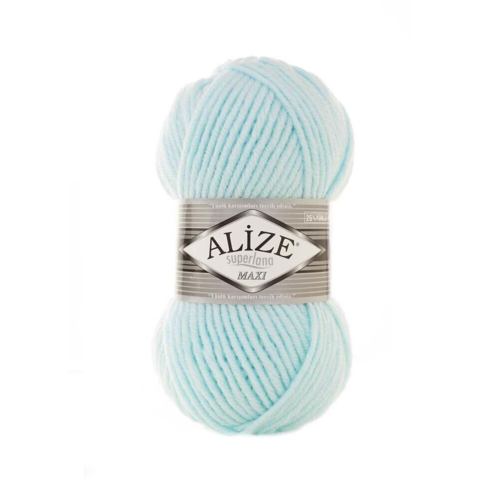 Alize Superlana Maxi 522 Морская пена – толстая пряжа с шерстью