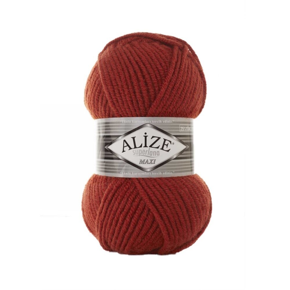 Alize Superlana Maxi 36 Кирпичный – толстая пряжа с шерстью
