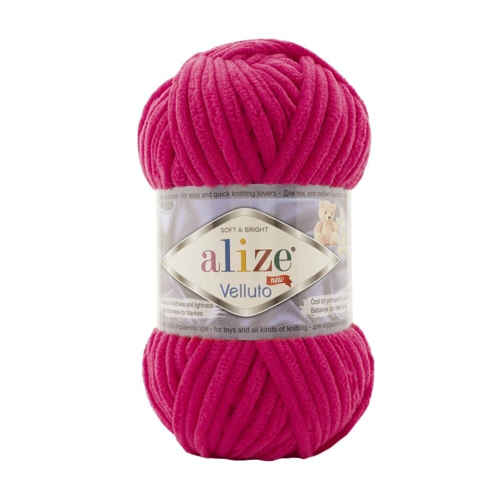 Alize Velluto 798 Lampone – ciniglia spessa