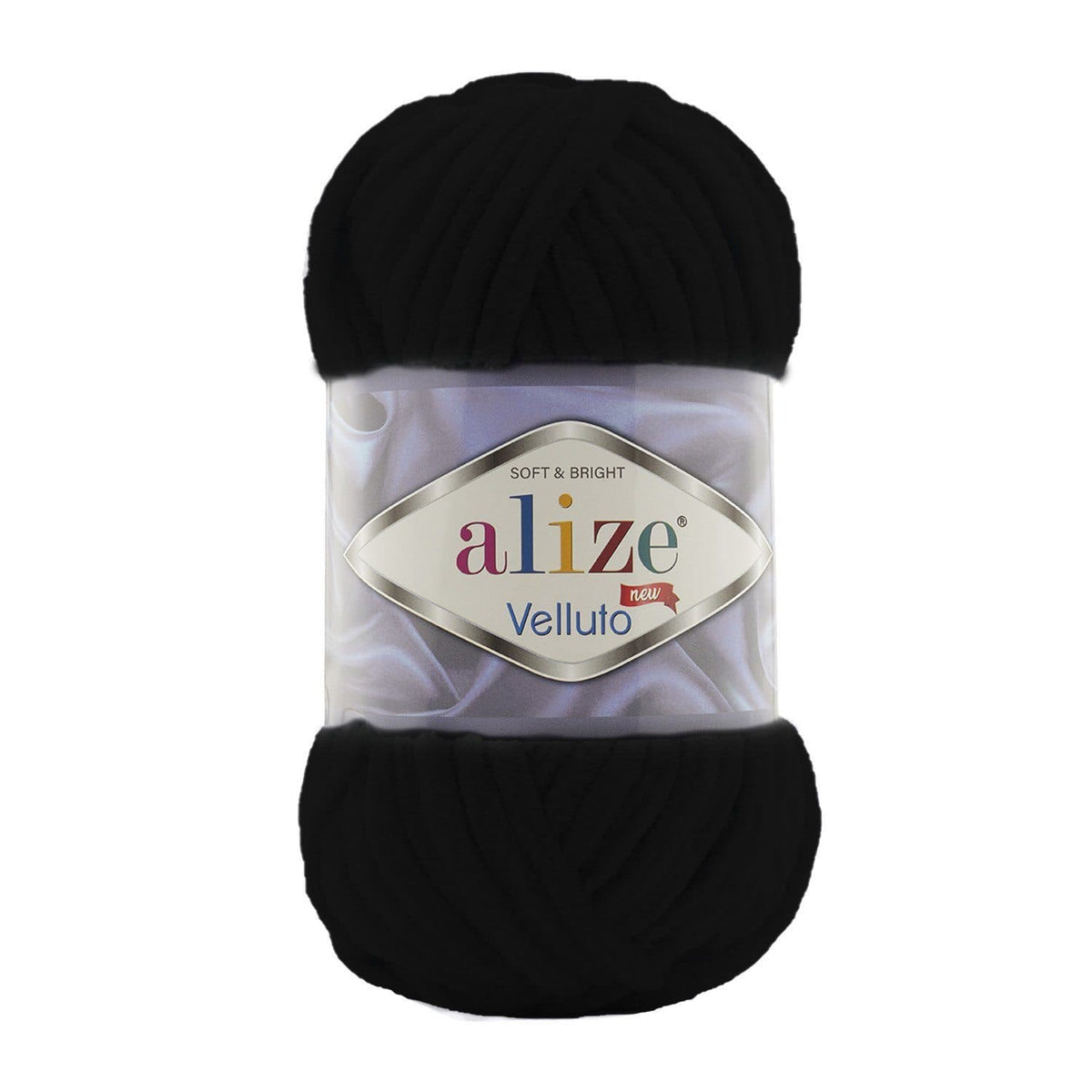 Alize Velluto 60 Nero – ciniglia spessa