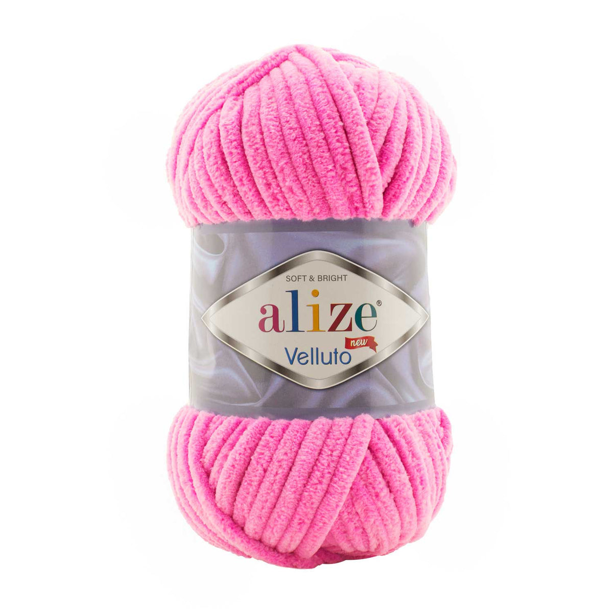 Alize Velluto 121 Rosa caramella – ciniglia spessa