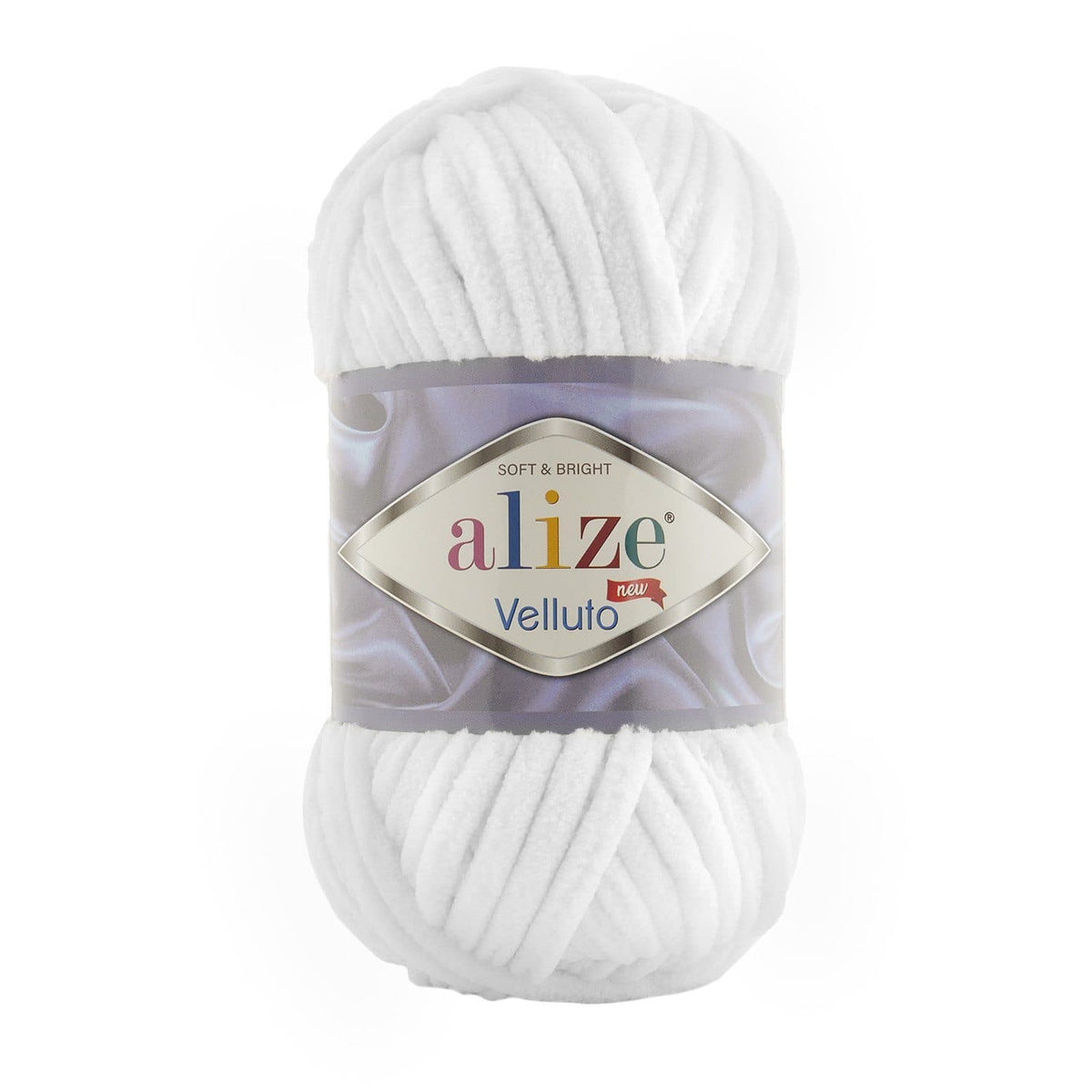 Alize Velluto 55 Bianco – ciniglia spessa