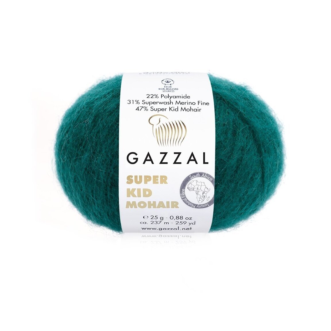 Gazzal Super Kid Mohair 64418 Bottle Green – kid mohair merino yarn