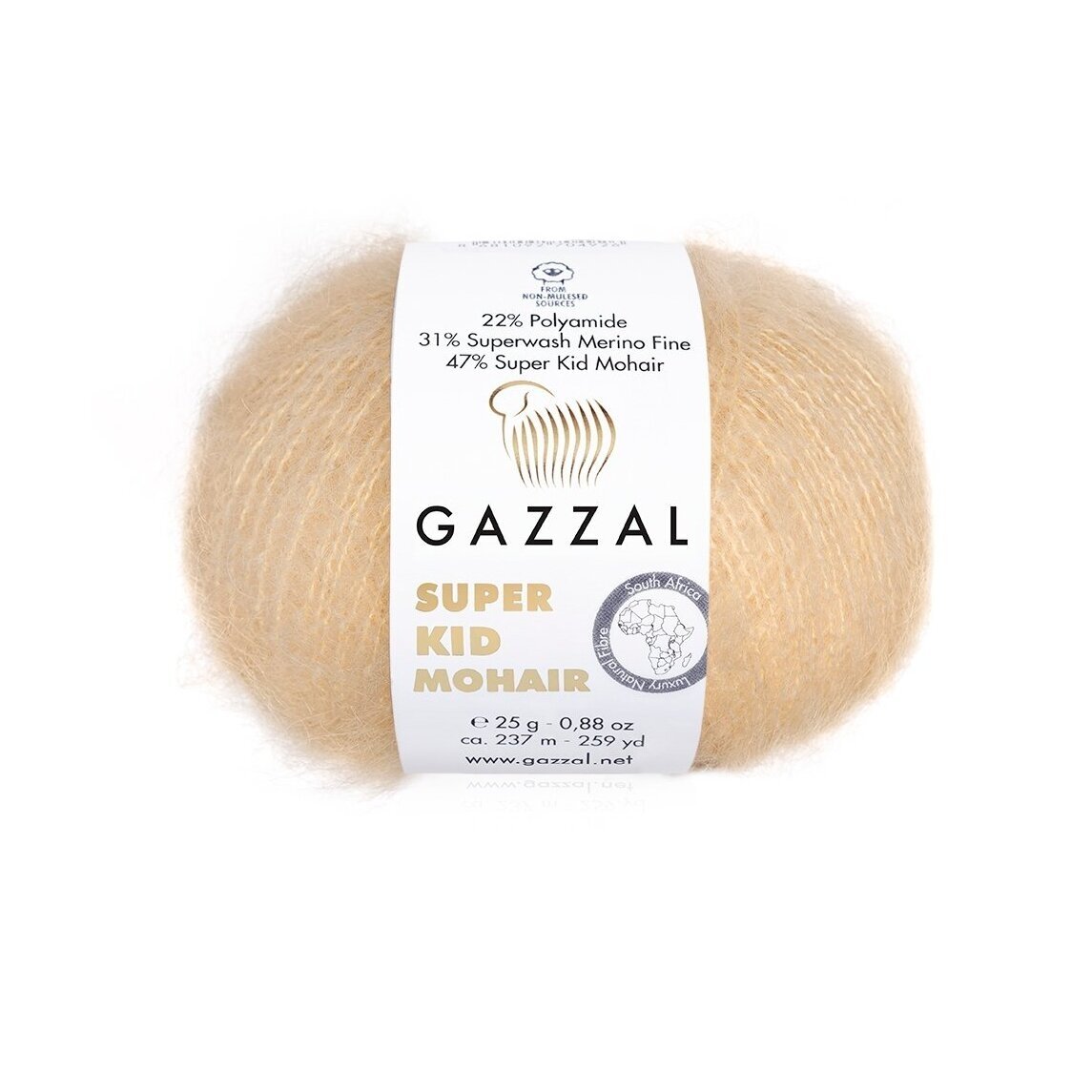 Gazzal Super Kid Mohair 64404 Beige – kid mohair merino yarn