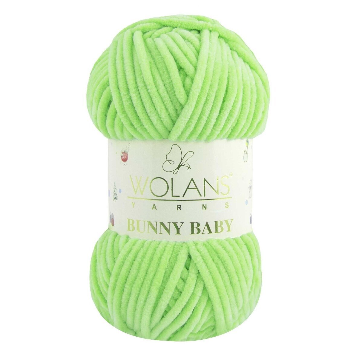 Wolans Bunny Baby 100-47 Gaiši zaļa – šenila dzija