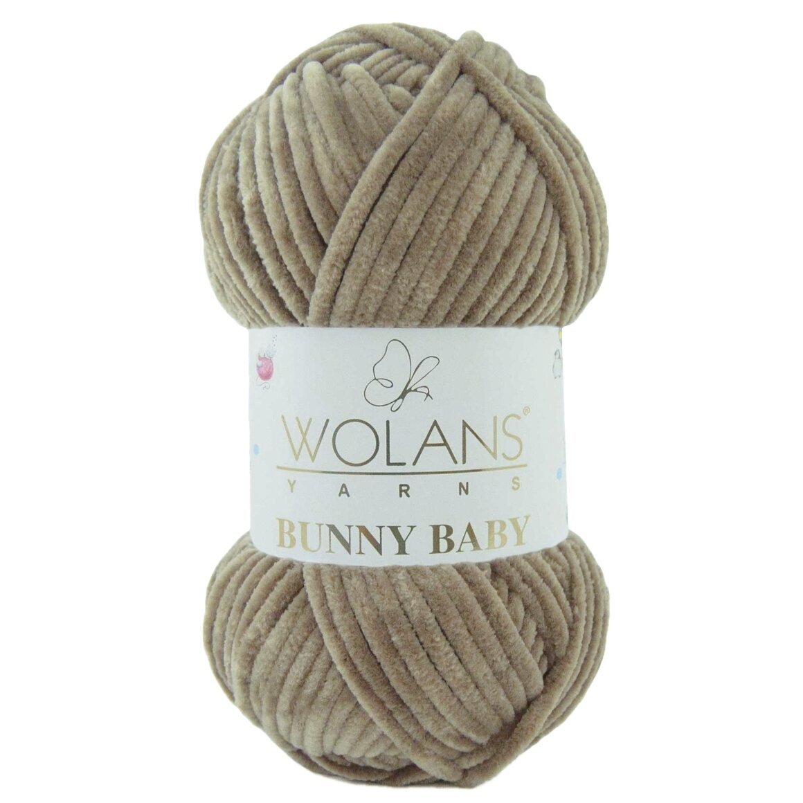 Wolans Bunny Baby 100-29 Pelēcīgi brūna – šenila dzija