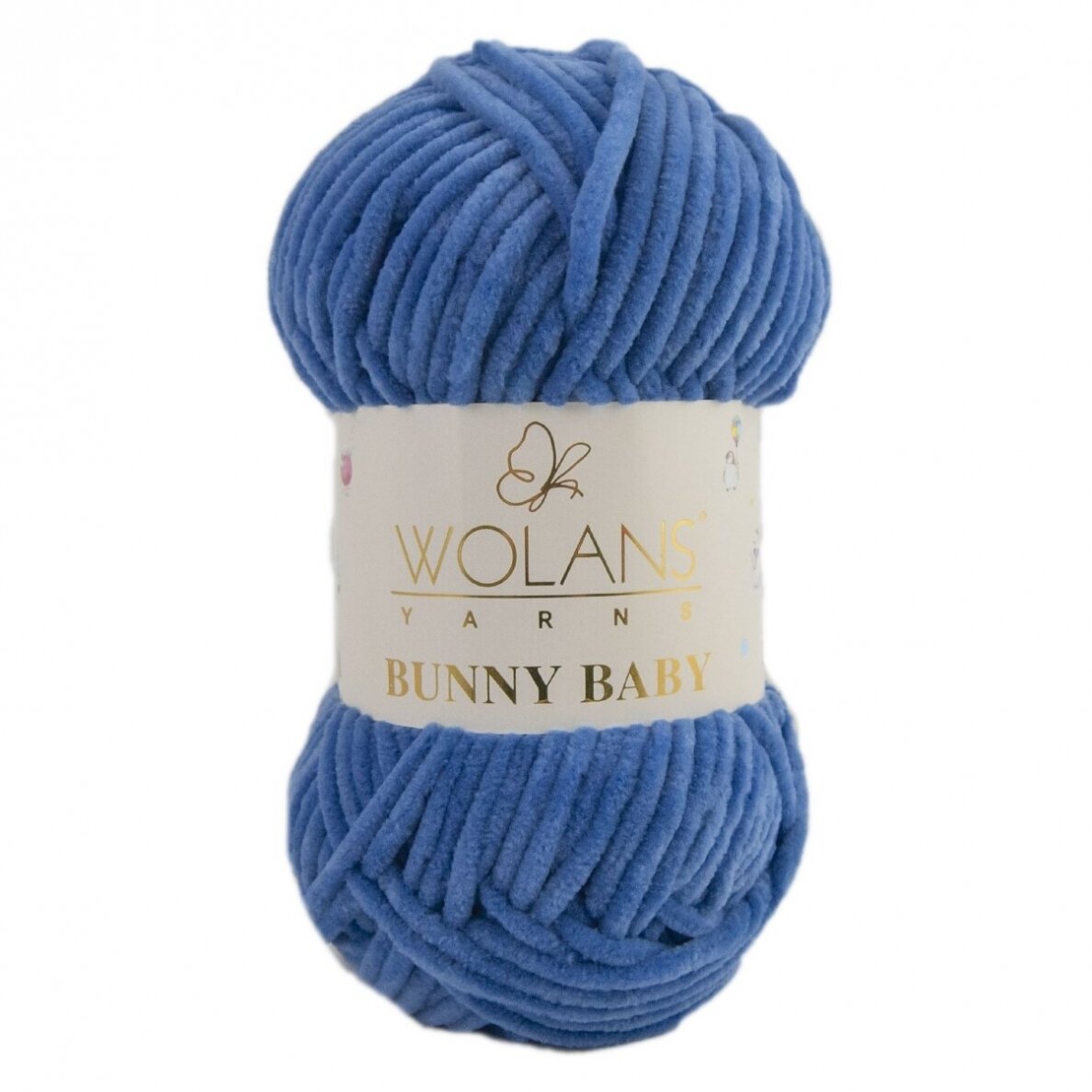 Wolans Bunny Baby 100-35 Karaliski zila – šenila dzija